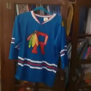 Kids Blue Rockford icehogs jersey